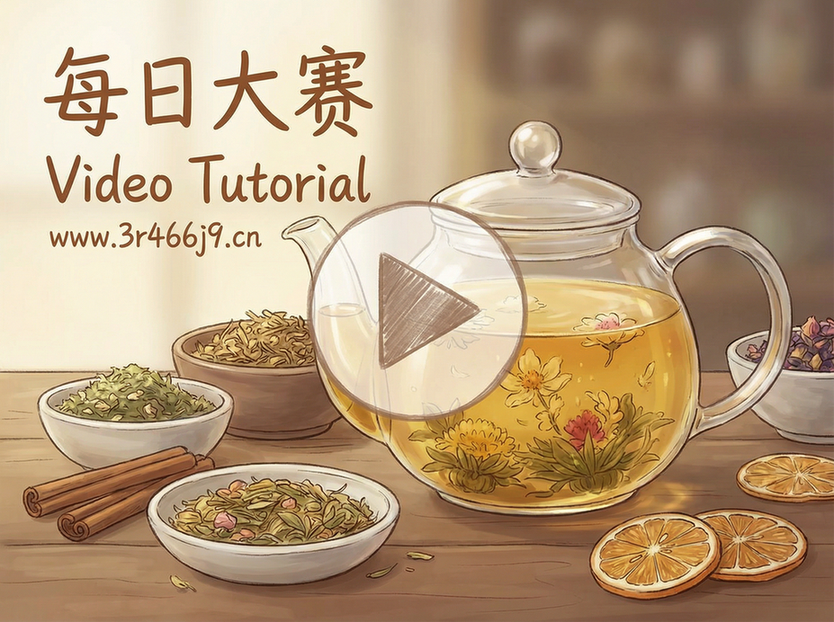 每日大赛视频教程：手作草本茶制作全过程